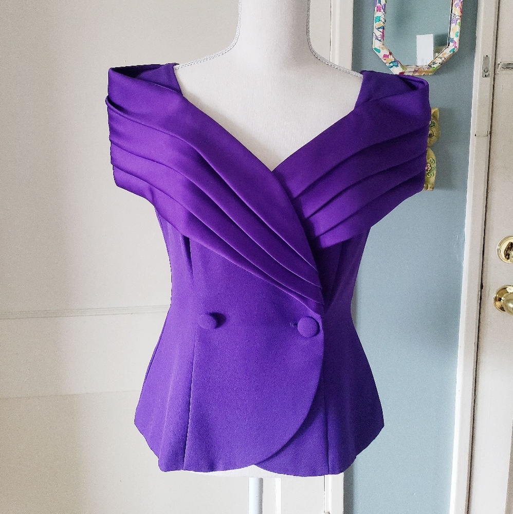 Vintage ♡ Structured Sweetheart Dress Blouse